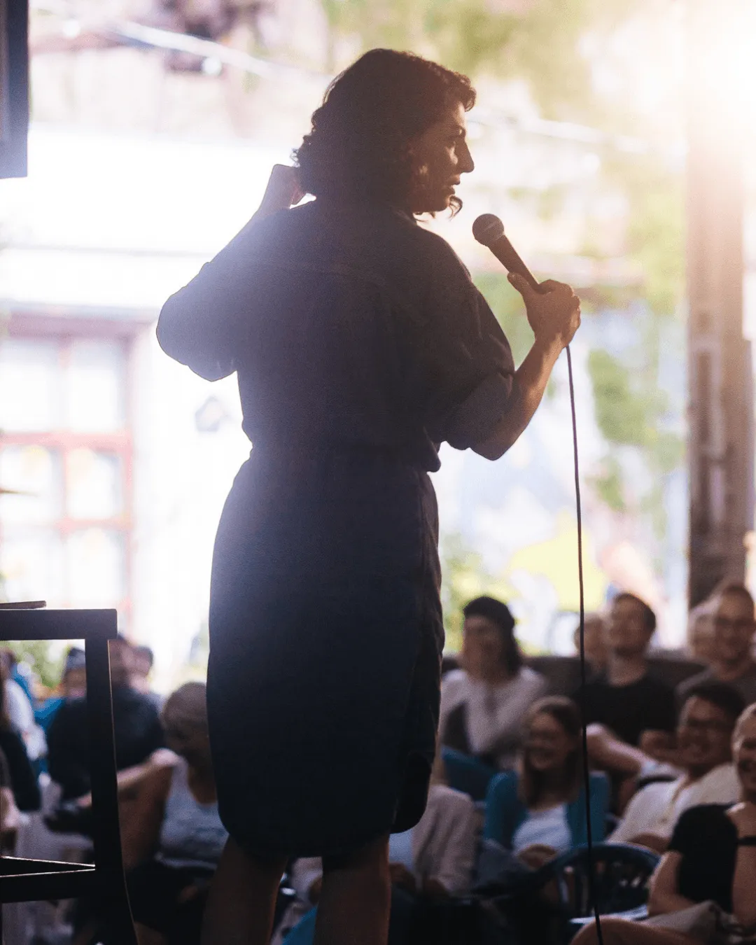 Comedian bei einem Comedy Slam